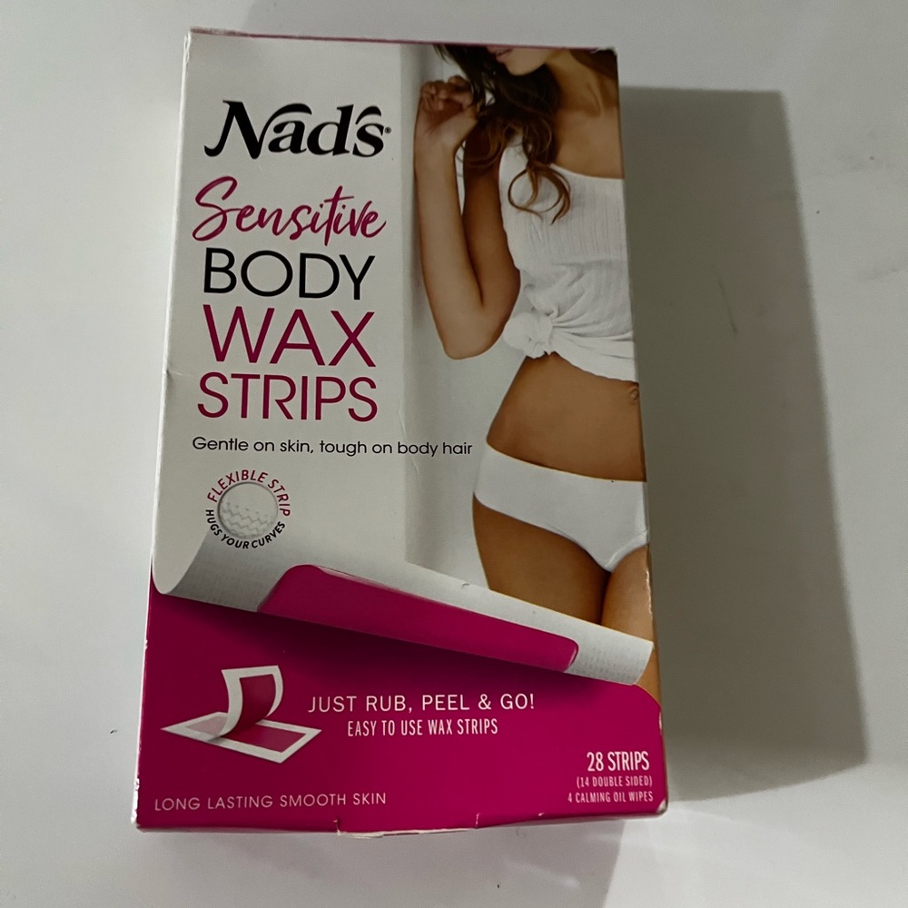 Nad’s sensitive body wax strips. Brand new